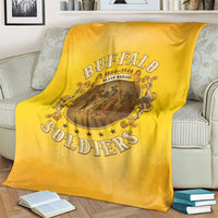 Honor Buffalo Soldiers Blanket African American Cavalry Yellow Version - Wonder Print Shop