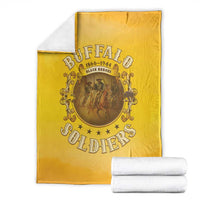 Honor Buffalo Soldiers Blanket African American Cavalry Yellow Version - Wonder Print Shop