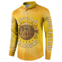Honor Buffalo Soldiers Button Sweatshirt African American Cavalry Yellow Version - Wonder Print Shop