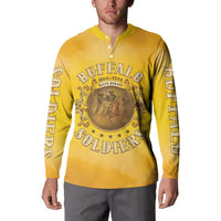 Honor Buffalo Soldiers Button Sweatshirt African American Cavalry Yellow Version - Wonder Print Shop
