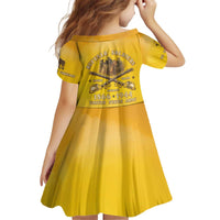 Honor Buffalo Soldiers Kid Short Sleeve Dress African American Cavalry Yellow Version - Wonder Print Shop