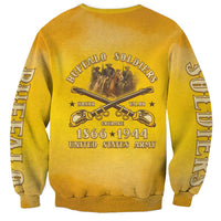 Honor Buffalo Soldiers Sweatshirt African American Cavalry Yellow Version - Wonder Print Shop