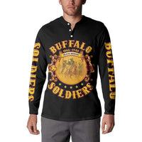 Honor Buffalo Soldiers Button Sweatshirt African American Cavalry Black Version - Wonder Print Shop