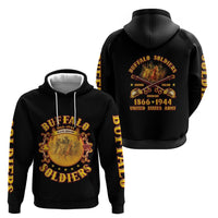 Honor Buffalo Soldiers Hoodie African American Cavalry Black Version - Wonder Print Shop