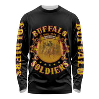 Honor Buffalo Soldiers Long Sleeve Shirt African American Cavalry Black Version - Wonder Print Shop