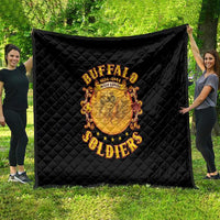 Honor Buffalo Soldiers Quilt African American Cavalry Black Version - Wonder Print Shop