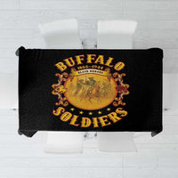 Honor Buffalo Soldiers Tablecloth African American Cavalry Black Version - Wonder Print Shop