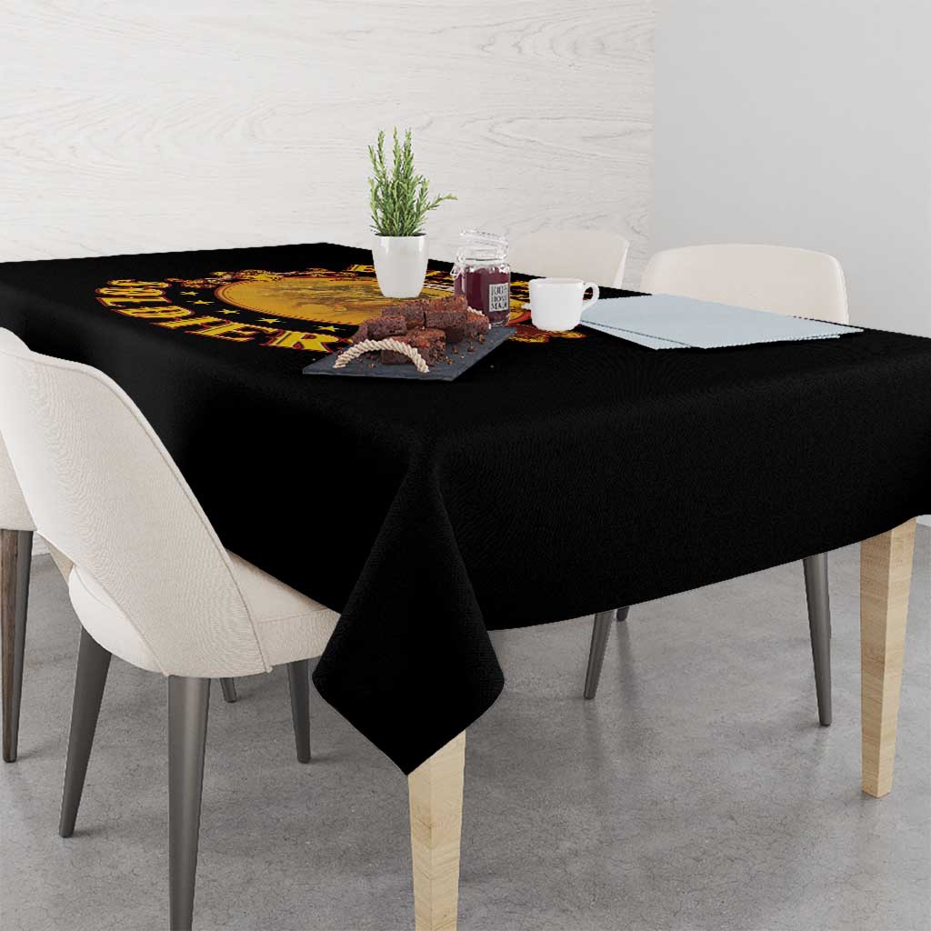 Honor Buffalo Soldiers Tablecloth African American Cavalry Black Version - Wonder Print Shop