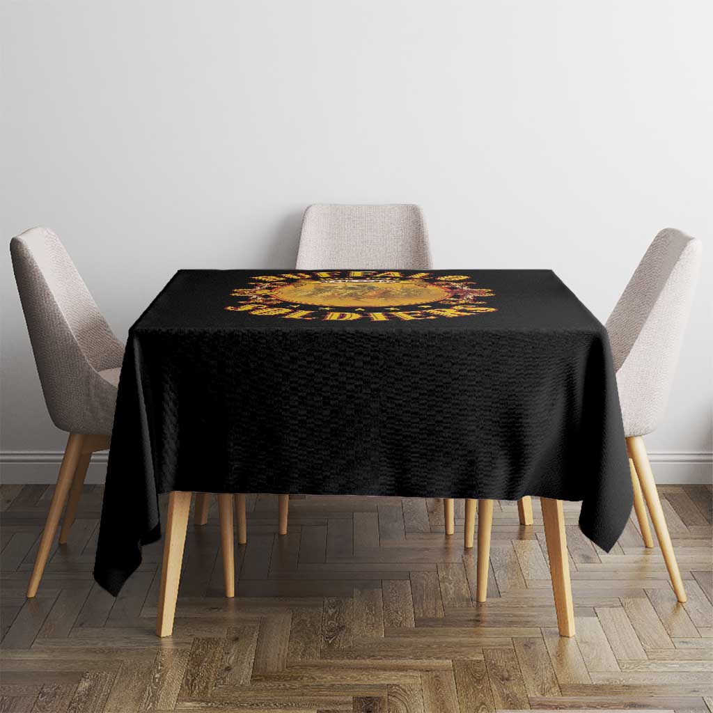 Honor Buffalo Soldiers Tablecloth African American Cavalry Black Version - Wonder Print Shop