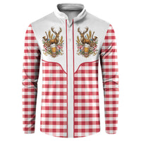 Oktoberfest Button Sweatshirt Country Cowboy Style Red Version