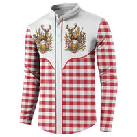 Oktoberfest Button Sweatshirt Country Cowboy Style Red Version