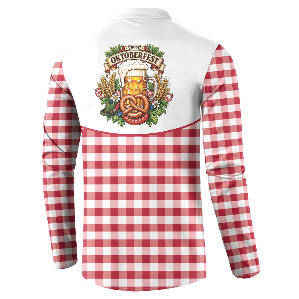 Oktoberfest Button Sweatshirt Country Cowboy Style Red Version
