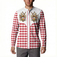 Oktoberfest Button Sweatshirt Country Cowboy Style Red Version