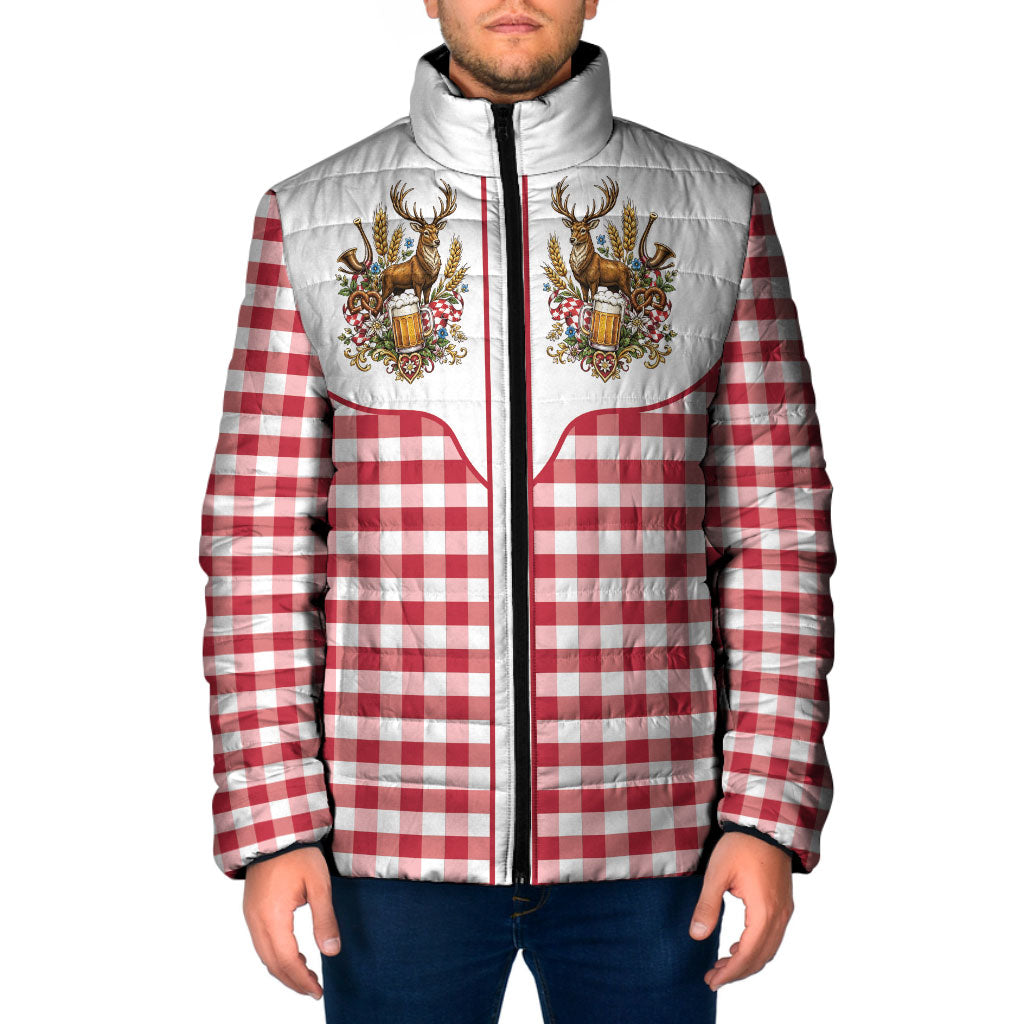 Oktoberfest Padded Jacket Country Cowboy Style Red Version