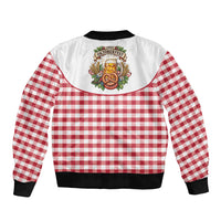 Oktoberfest Sleeve Zip Bomber Jacket Country Cowboy Style Red Version