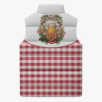 Oktoberfest Sleeveless Puffer Jacket Country Cowboy Style Red Version