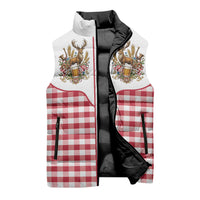 Oktoberfest Sleeveless Puffer Jacket Country Cowboy Style Red Version