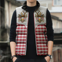 Oktoberfest Sleeveless Puffer Jacket Country Cowboy Style Red Version