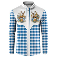 Oktoberfest Button Sweatshirt Country Cowboy Style Blue Version