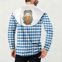 Oktoberfest Button Sweatshirt Country Cowboy Style Blue Version