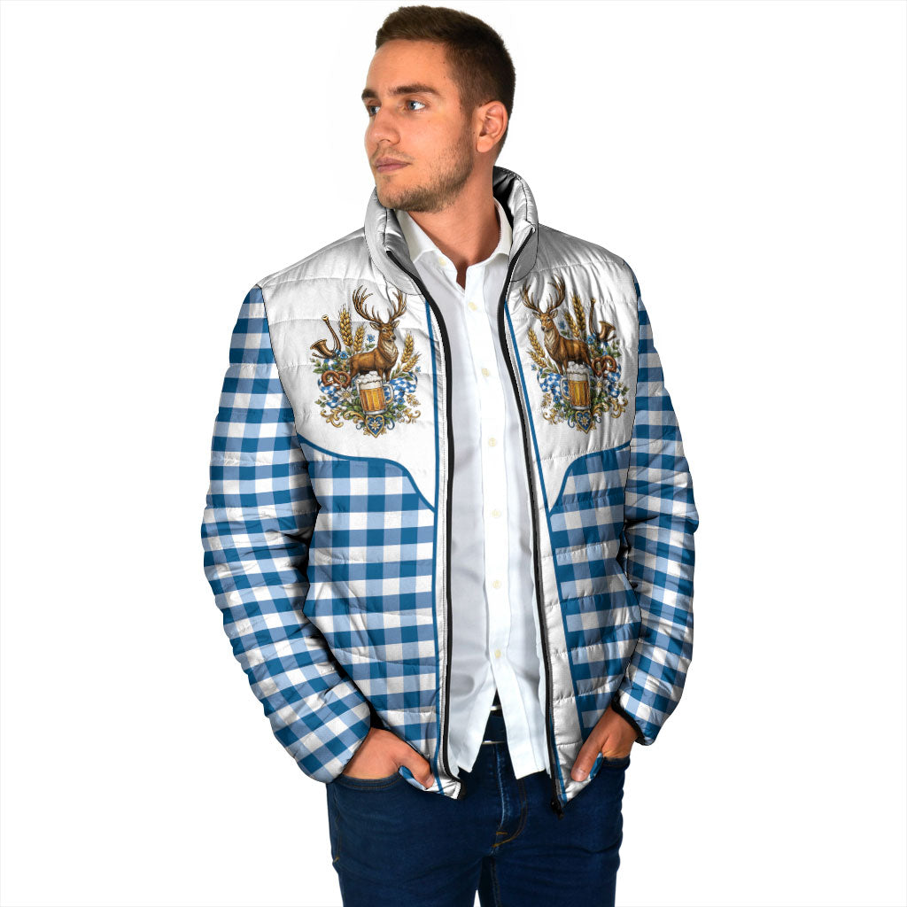 Oktoberfest Padded Jacket Country Cowboy Style Blue Version