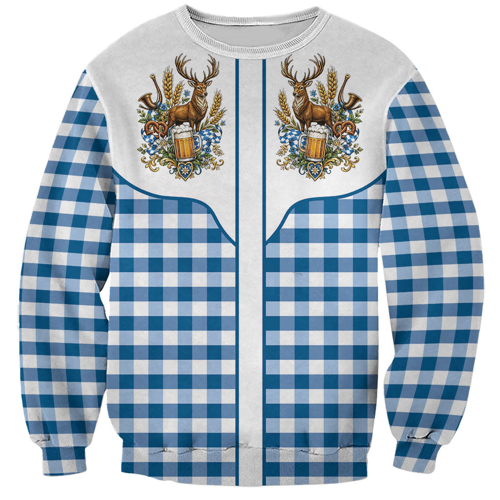Oktoberfest Sweatshirt Country Cowboy Style Blue Version