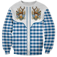 Oktoberfest Sweatshirt Country Cowboy Style Blue Version