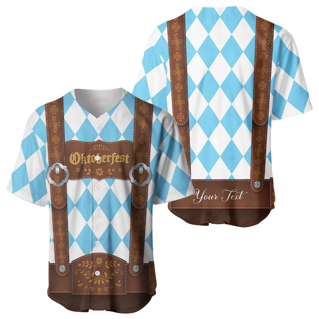 Personalized Lederhosen Oktoberfest Costume Baseball Jersey