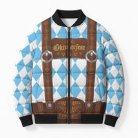 Personalized Lederhosen Oktoberfest Costume Bomber Puffer Jacket