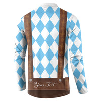 Personalized Lederhosen Oktoberfest Costume Button Sweatshirt