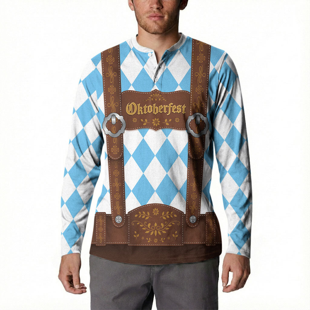 Personalized Lederhosen Oktoberfest Costume Button Sweatshirt