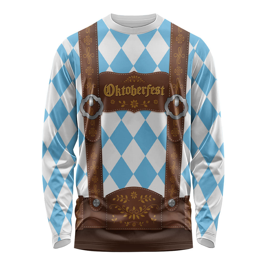 Personalized Lederhosen Oktoberfest Costume Long Sleeve Shirt
