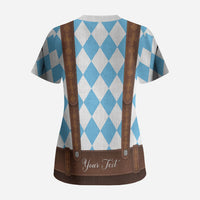 Personalized Lederhosen Oktoberfest Costume Scrub Top