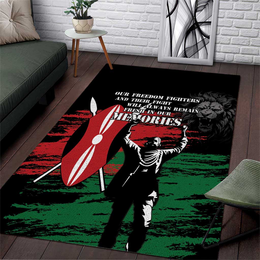 Happy Kenya Mashujaa Day Area Rug Honour Our Heroes, Heroines LT05 - Wonder Print Shop