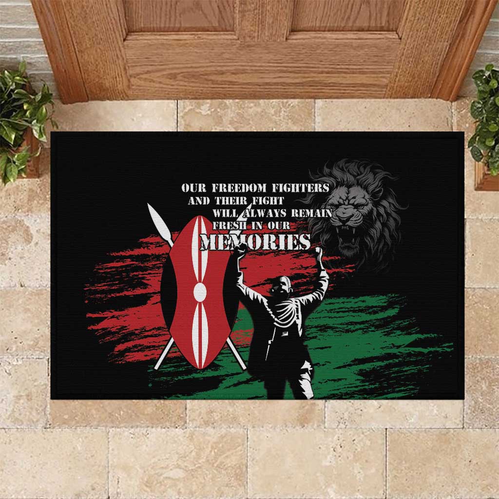 Happy Kenya Mashujaa Day Rubber Doormat Honour Our Heroes, Heroines LT05 - Wonder Print Shop