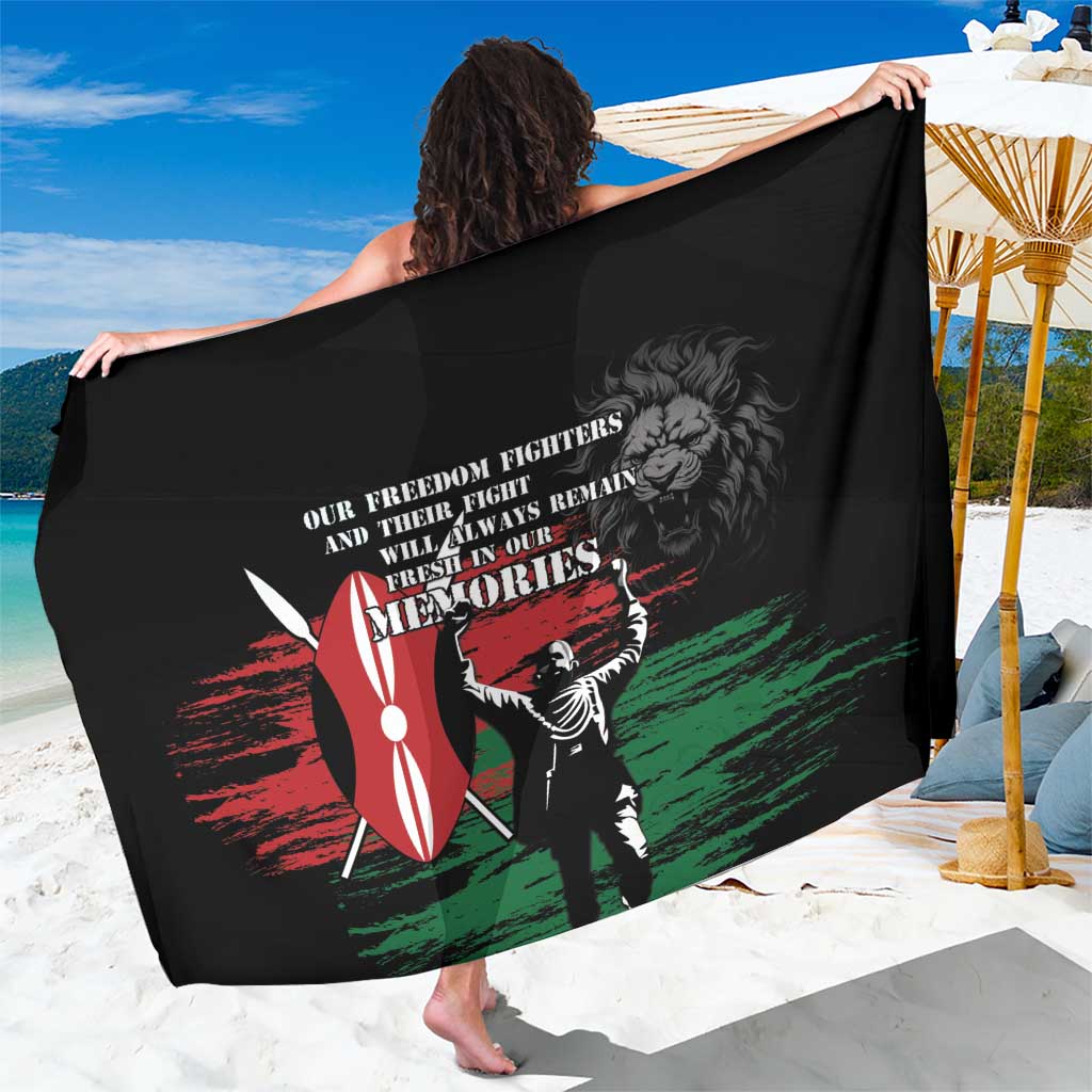 Happy Kenya Mashujaa Day Sarong Honour Our Heroes, Heroines LT05 - Wonder Print Shop