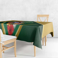 Dominica Christmas Tablecloth Funny Santa Sisserou Parrot - Wonder Print Shop