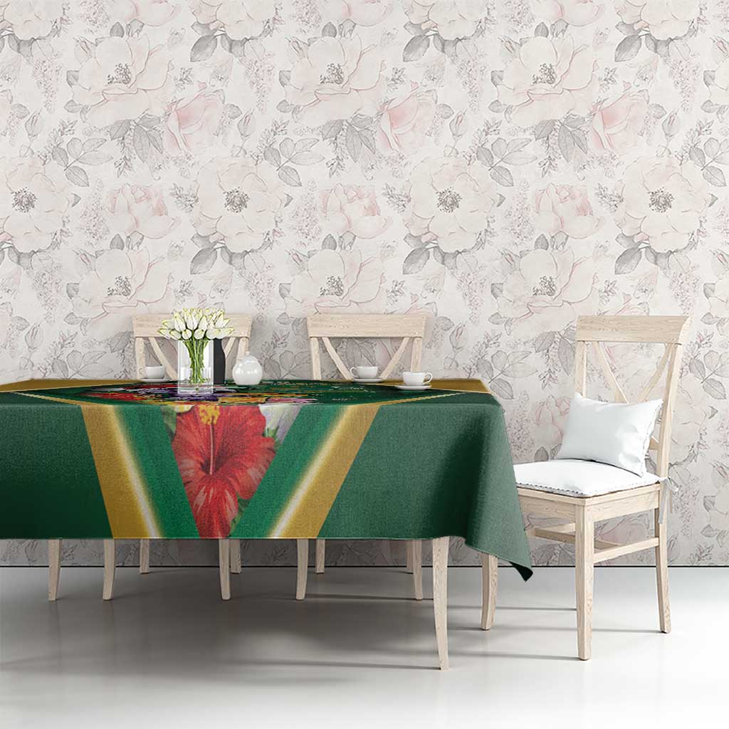 Dominica Christmas Tablecloth Funny Santa Sisserou Parrot - Wonder Print Shop