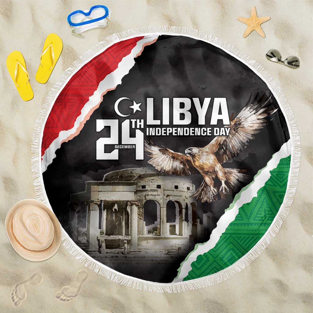 Happy Libya Independence Day Beach Blanket Libya In My Heart LT05 - Wonder Print Shop