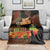 Kwanzaa Kinara Candles Blanket African Tribal Pattern