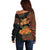 Kwanzaa Kinara Candles Off Shoulder Sweater African Tribal Pattern LT05 - Wonder Print Shop