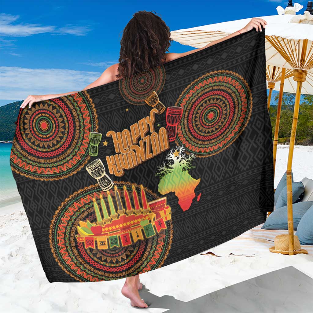 Kwanzaa Kinara Candles Sarong African Tribal Pattern