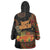 Kwanzaa Kinara Candles Wearable Blanket Hoodie African Tribal Pattern