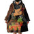 Kwanzaa Kinara Candles Wearable Blanket Hoodie African Tribal Pattern