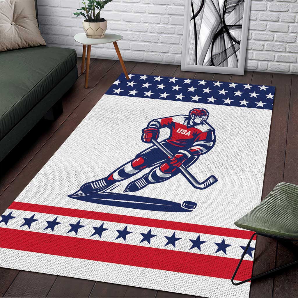 United States Hockey Area Rug Go Champions USA