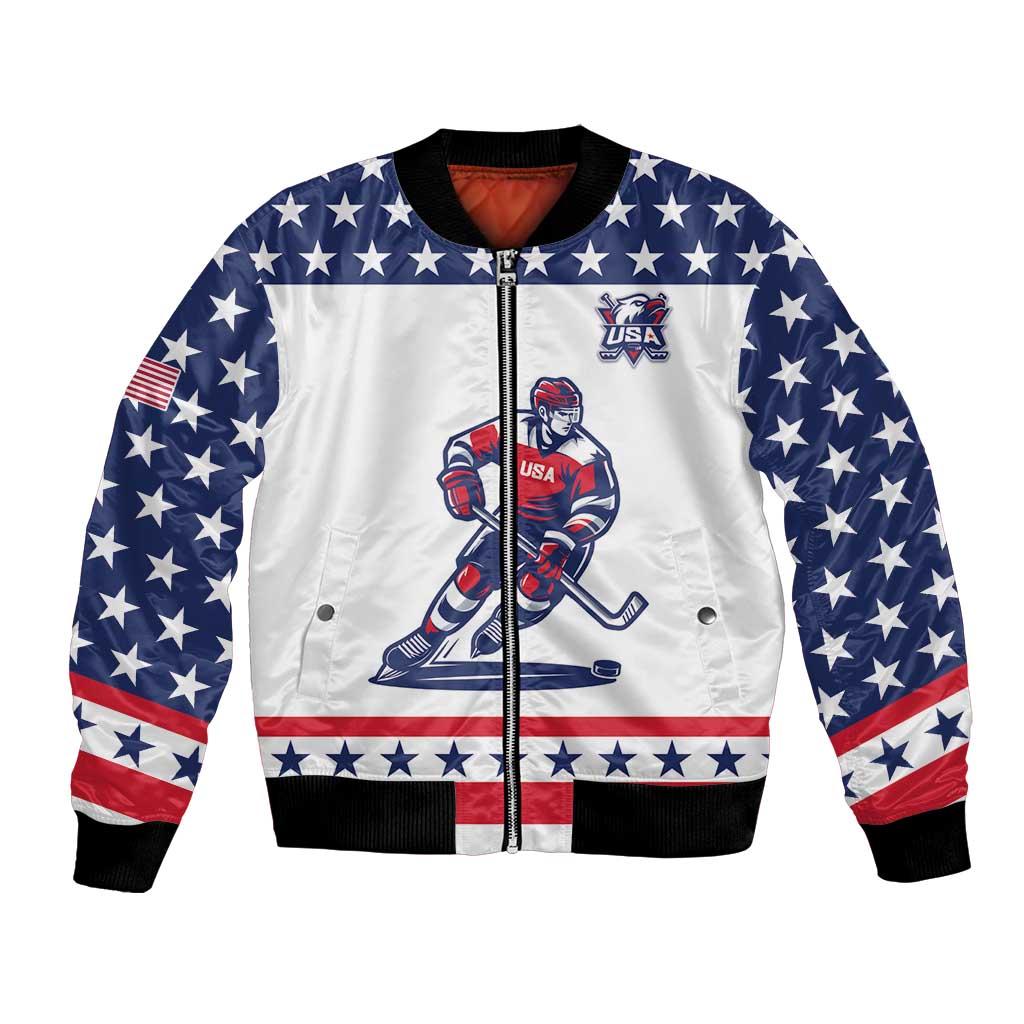 Custom United States Hockey Bomber Jacket Go Champions USA