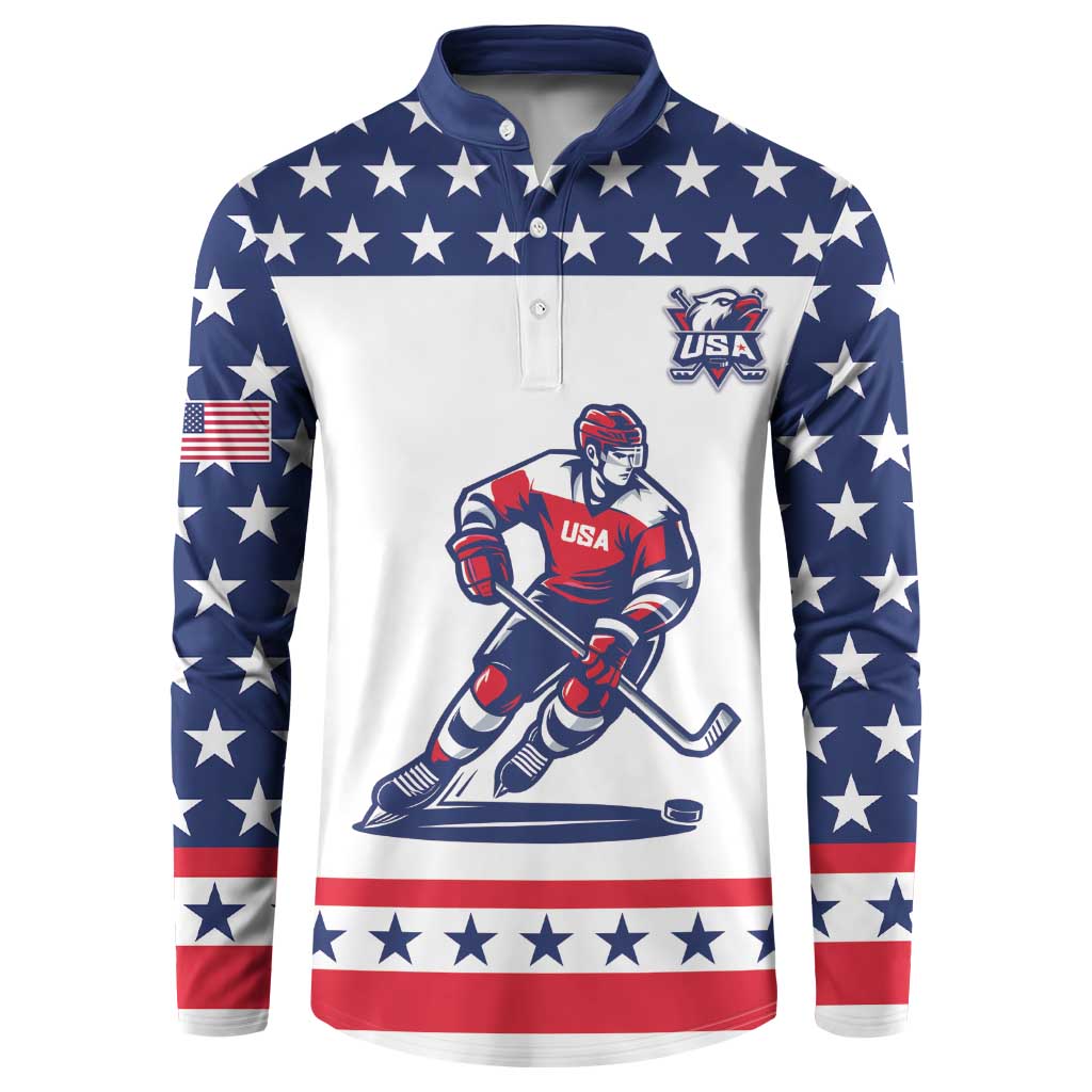 Custom United States Hockey Button Sweatshirt Go Champions USA