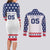 Custom United States Hockey Couples Matching Long Sleeve Bodycon Dress and Long Sleeve Button Shirt Go Champions USA