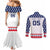 Custom United States Hockey Couples Matching Mermaid Dress and Long Sleeve Button Shirt Go Champions USA