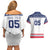 Custom United States Hockey Couples Matching Off Shoulder Short Dress and Hawaiian Shirt Go Champions USA